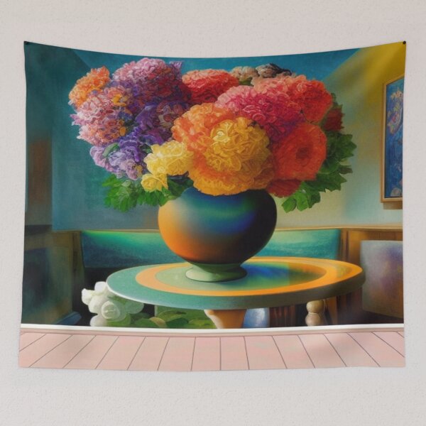 Item preview, Vibrant Floral Still Life in Warm Luminous Colors – Artistic Home Decor designed and sold by FotoworldEdel.