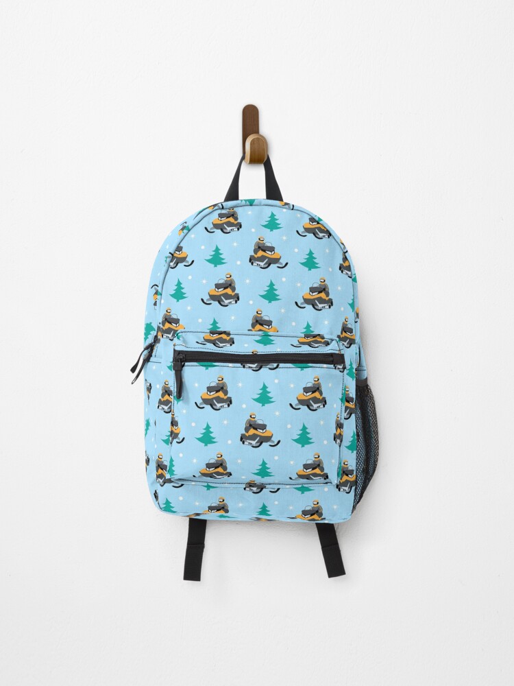 Thumbnail 1 of 3, Backpack, Snowmobile Pattern (yellow) designed and sold by designminds.