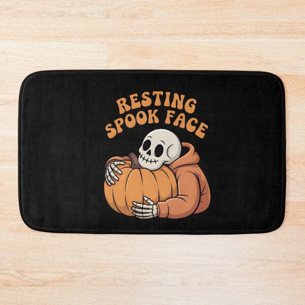 Item preview, Resting Spooky Face - Groovy Skeleton and Pumpkin Halloween designed and sold by Raw Tigers.