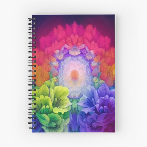 Artikelvorschau, Radiant Cosmic Floral Mandala in Vibrant Rainbow Colors entworfen und verkauft von FotoworldEdel.
