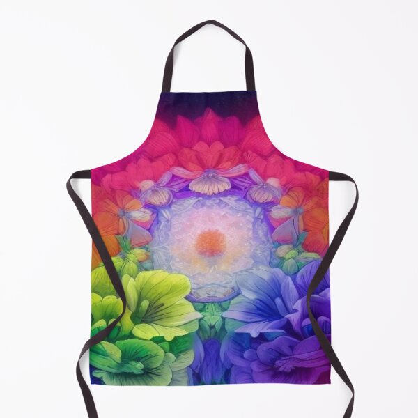 Item preview, Radiant Cosmic Floral Mandala in Vibrant Rainbow Colors designed and sold by FotoworldEdel.