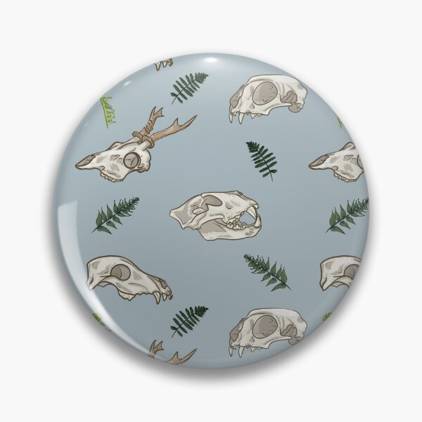 Item preview, Animal Skull Botanical Blue Seamless Pattern Digital designed and sold by HBDrawingsByHand.