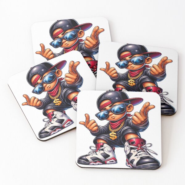 Item preview, Cool Kid Rapper with Shades and Gold Chain Sticker designed and sold by  Artify Lab.