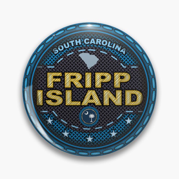 Item preview, Fripp Island South Carolina stitching effect blue designed and sold by studioss76.