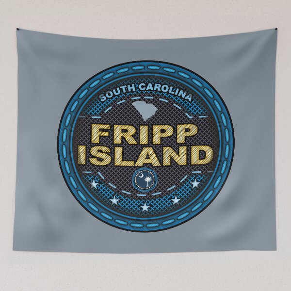 Item preview, Fripp Island South Carolina stitching effect blue designed and sold by studioss76.