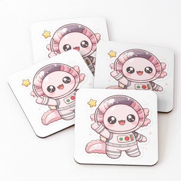 Item preview, Kawaii Axolotl Astronaut Sticker — Space Chibi designed and sold by Gentle Chaos.