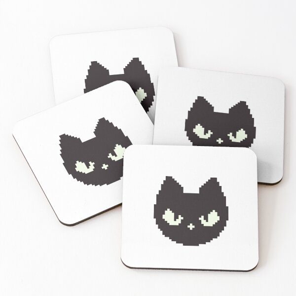 Item preview, Black cat with a fierce look designed and sold by maristrabelli.