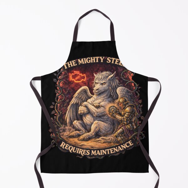 Item preview, Funny Pegasus Maintenance Check Engine Commute Burnout Retro Fantasy Comic Tee designed and sold by Mythic Ink Studio.