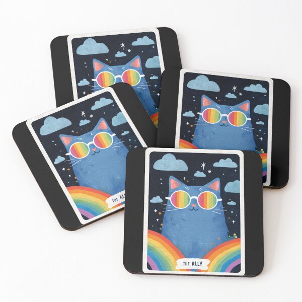 Item preview, The Ally pride month cat designed and sold by MendaciousMina.