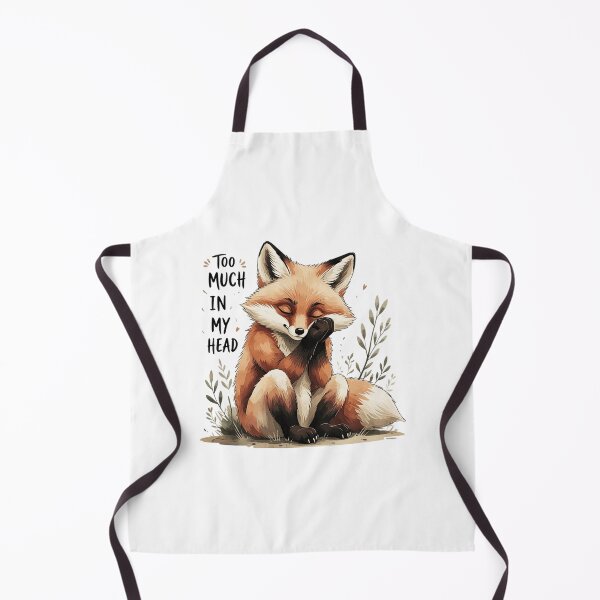 Item preview, Too Much In My Head Cute Vintage Fox Overthinking Relatable designed and sold by AQUILAKREO.