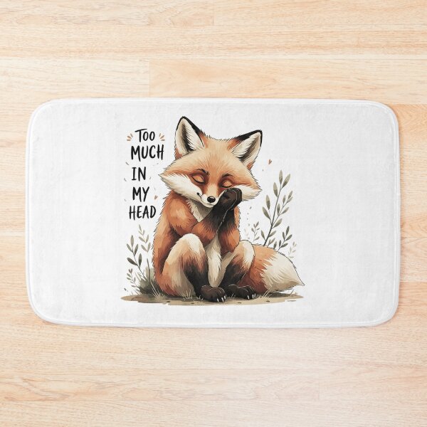 Item preview, Too Much In My Head Cute Vintage Fox Overthinking Relatable designed and sold by AQUILAKREO.