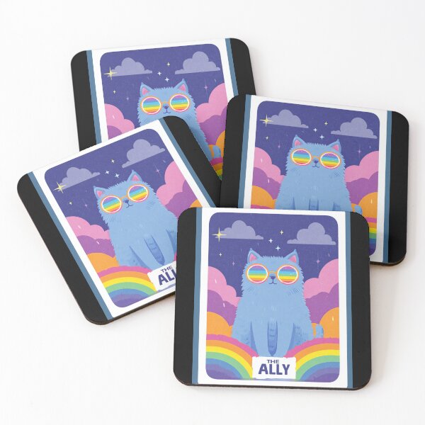 Item preview, The Ally pride month cat designed and sold by MendaciousMina.