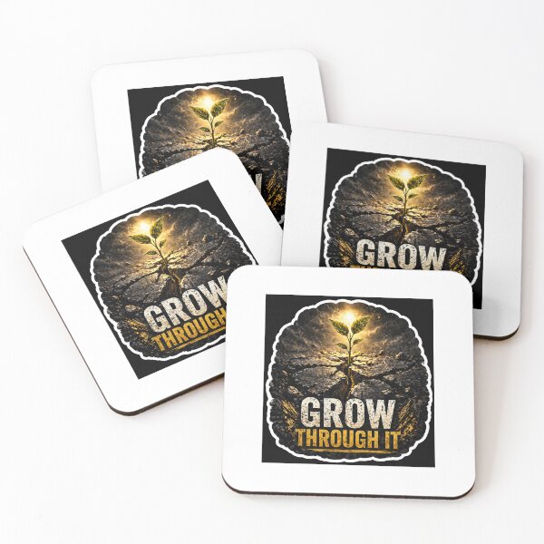 Item preview, Grow Through It – Resilience & Growth Mindset Motivational Sticker designed and sold by Wander Pop Studio.