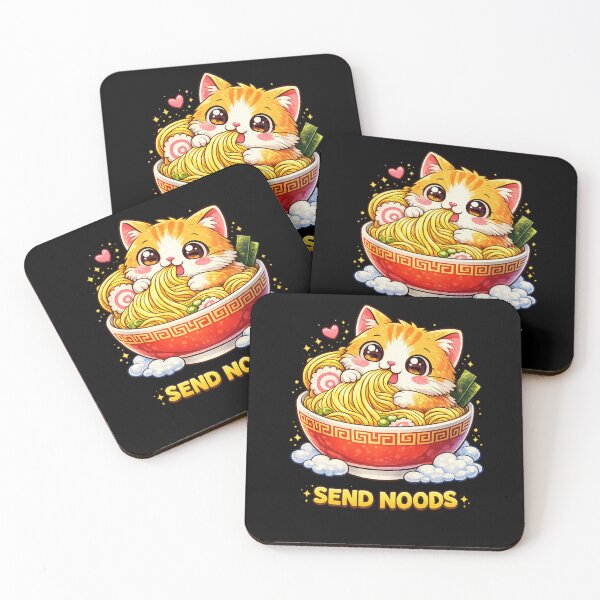 Item preview, Send Noods Funny Kawaii Cat  designed and sold by AnyMar2023.