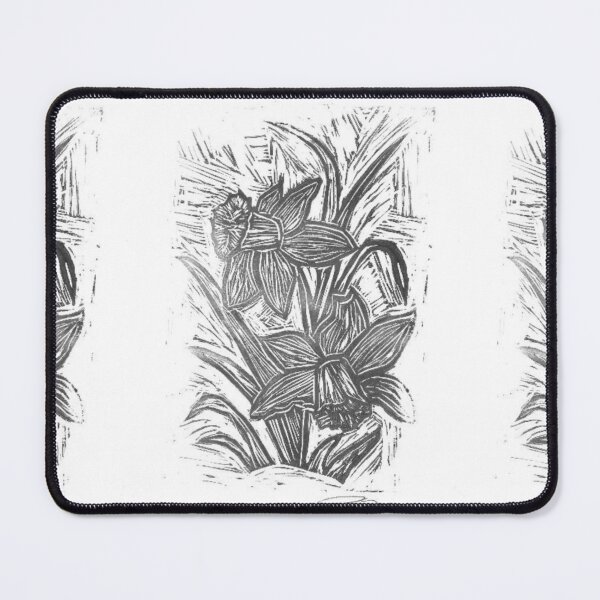 Item preview, Daffodil lino print (monochrome) designed and sold by Life's eye Art and photography.