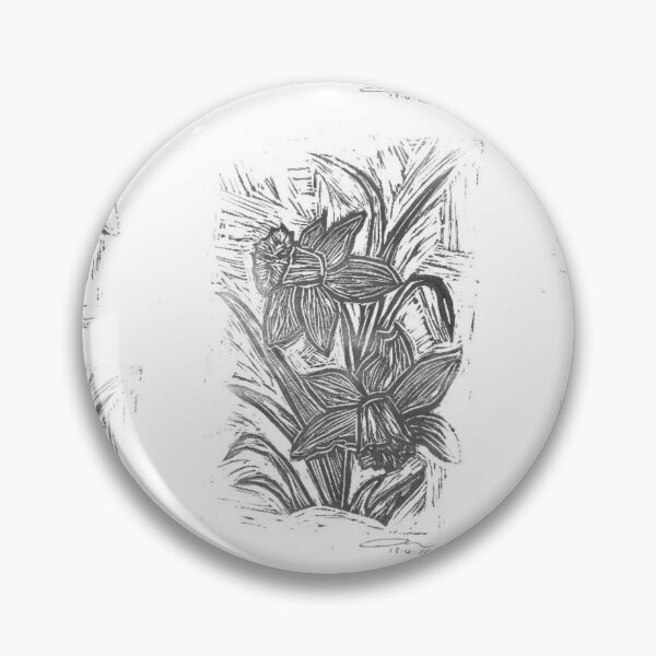 Item preview, Daffodil lino print (monochrome) designed and sold by Life's eye Art and photography.