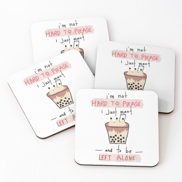 Item preview, Not Hard To Please Good Bubble Tea Left Alone Savage Funny Quote designed and sold by IntertwineCo.