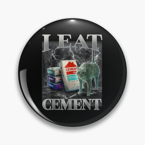 Item preview, Funny I Eat Cement Cat Meme Weird Core Surreal Lightning Thunder designed and sold by Chaya Reid.
