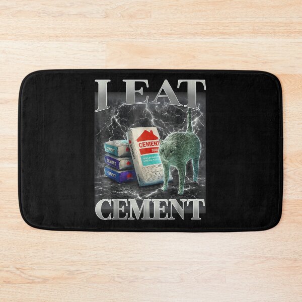 Item preview, Funny I Eat Cement Cat Meme Weird Core Surreal Lightning Thunder designed and sold by Chaya Reid.