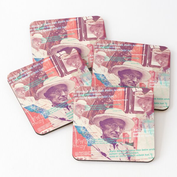 Item preview, Hermann Hesse quote Literature Pop Art Collage designed and sold by Mauswohn.