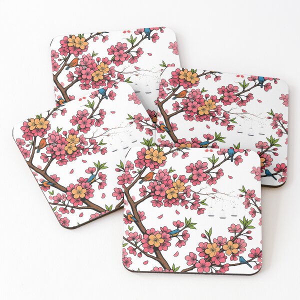 Item preview, Spring Harmony: Birds Among Cherry Blossoms designed and sold by VibranPalette.
