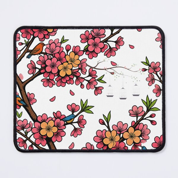 Item preview, Spring Harmony: Birds Among Cherry Blossoms designed and sold by VibranPalette.