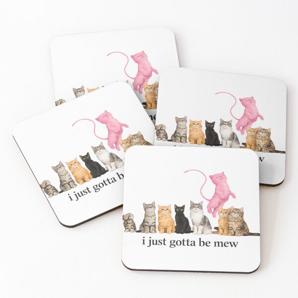 Item preview, I Just Gotta Be Mew Pink Cat Dancing Cute Kitten Squad designed and sold by Chaya Reid.