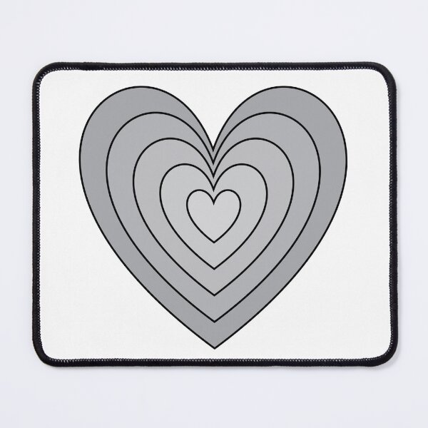 Item preview, Bold Silver Outlined Hearts | Y2K Indie Graphic Heart Tunnel designed and sold by Aesthetic Crew.