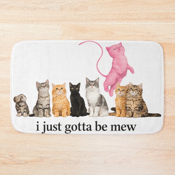 Item preview, I Just Gotta Be Mew Pink Cat Dancing Cute Kitten Squad designed and sold by Chaya Reid.