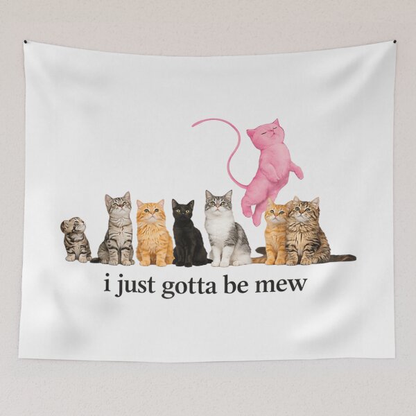 Item preview, I Just Gotta Be Mew Pink Cat Dancing Cute Kitten Squad designed and sold by Chaya Reid.
