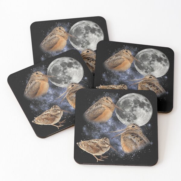 Item preview, American Woodcock Bird In Space Galaxy Moon Timberdoodle Wildlife Nature Art designed and sold by Chaya Reid.