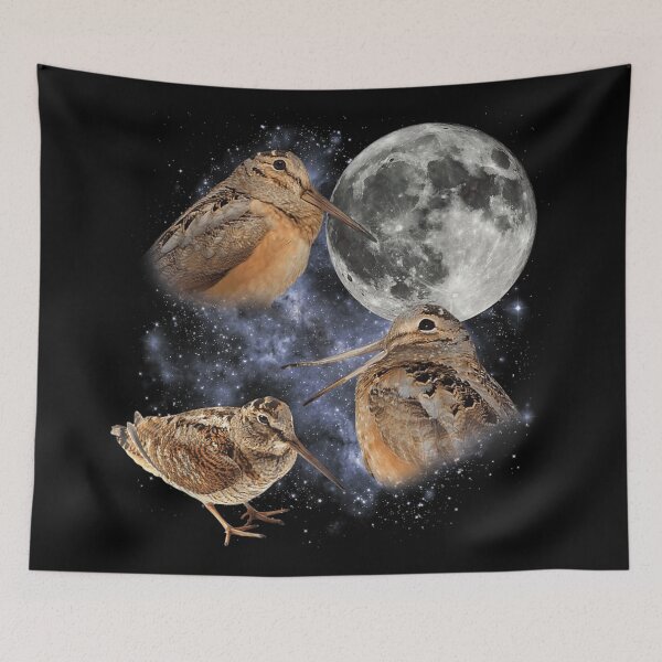 Item preview, American Woodcock Bird In Space Galaxy Moon Timberdoodle Wildlife Nature Art designed and sold by Chaya Reid.