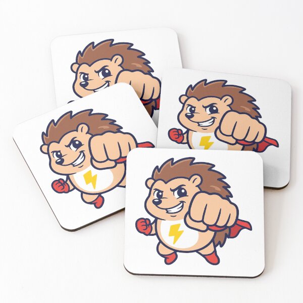 Item preview, Cute Power Hedgehog Punch Sticker | Hero Cartoon Animal designed and sold by VeltriX Store.