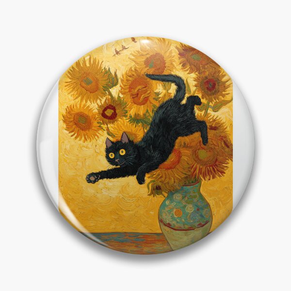 Item preview, Van Gogh's cat Sunflowers designed and sold by MendaciousMina.