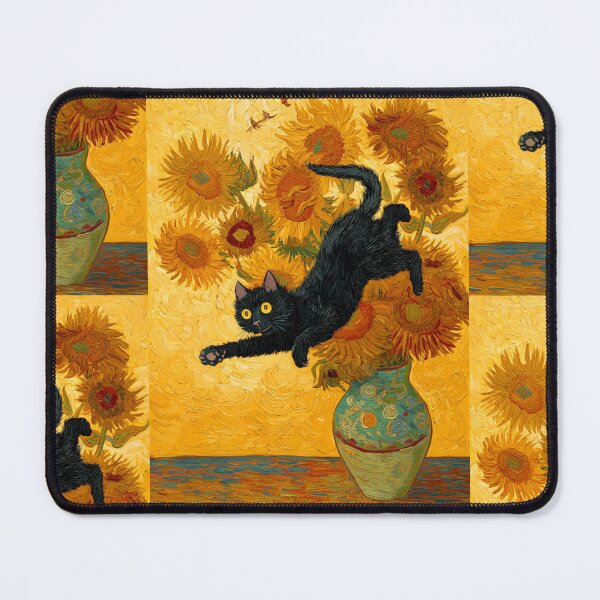 Item preview, Van Gogh's cat Sunflowers designed and sold by MendaciousMina.