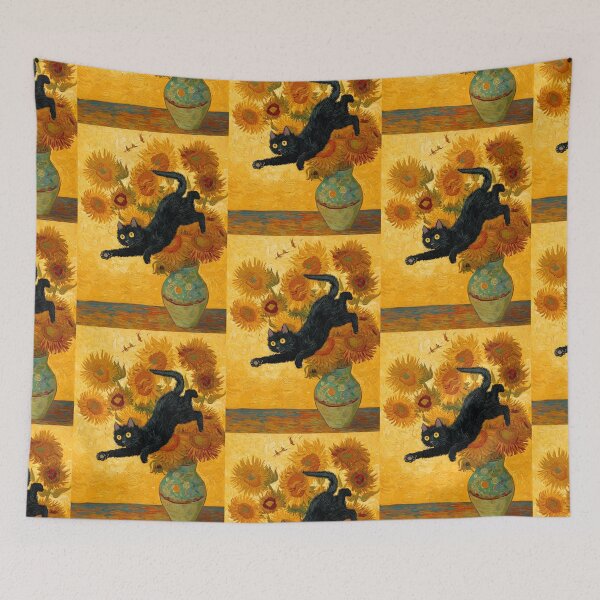 Item preview, Van Gogh's cat Sunflowers designed and sold by MendaciousMina.