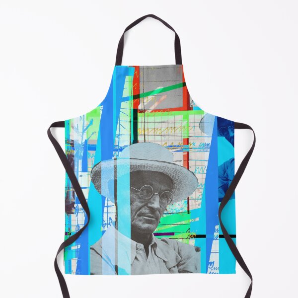 Item preview, Hermann Hesse Portrait Abstract Pop Art Collage designed and sold by Mauswohn.