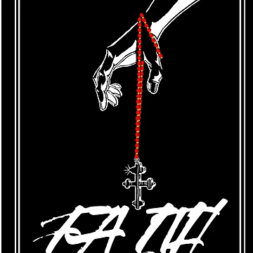 Artwork thumbnail, FAITH (HAND WITH ROSARY) Sticker by FANTASY FRENZY