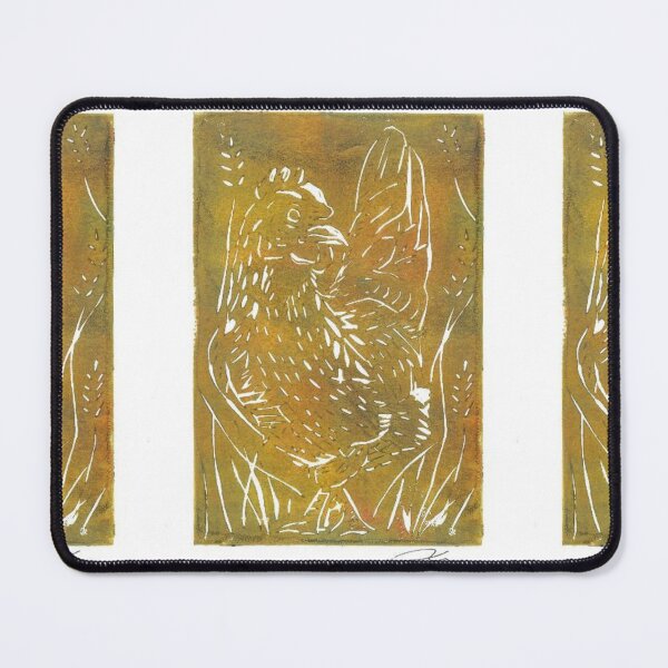 Item preview, Chicken lino print (Orange/Green) designed and sold by Life's eye Art and photography.