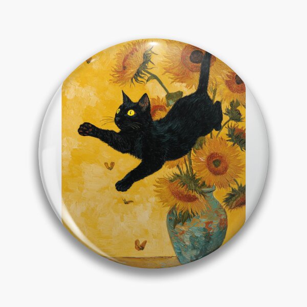 Item preview, Van Gogh's cat Sunflowers designed and sold by MendaciousMina.