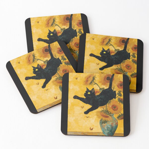 Item preview, Van Gogh's cat Sunflowers designed and sold by MendaciousMina.