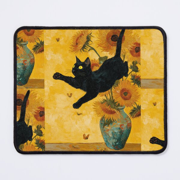 Item preview, Van Gogh's cat Sunflowers designed and sold by MendaciousMina.