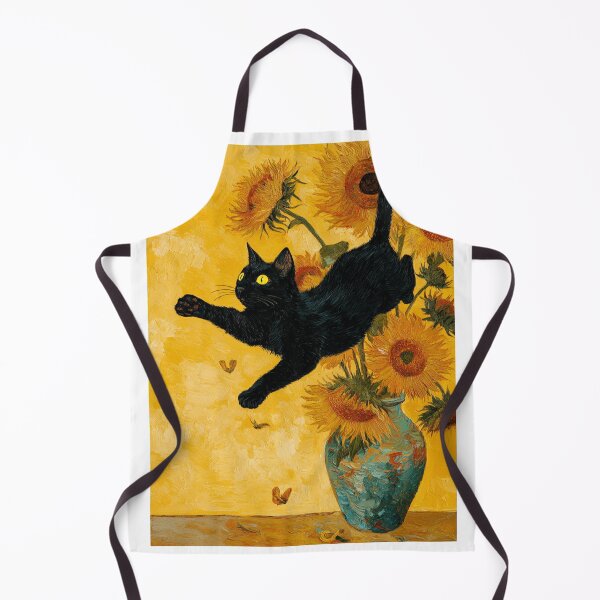 Item preview, Van Gogh's cat Sunflowers designed and sold by MendaciousMina.