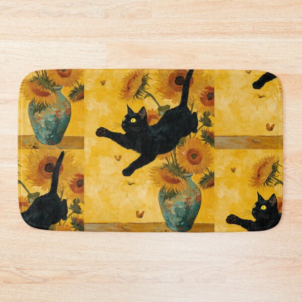 Item preview, Van Gogh's cat Sunflowers designed and sold by MendaciousMina.