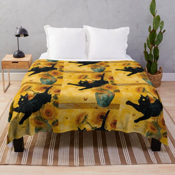 Item preview, Van Gogh's cat Sunflowers designed and sold by MendaciousMina.