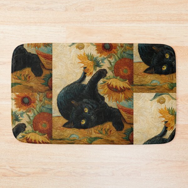 Item preview, Van Gogh's cat Sunflowers designed and sold by MendaciousMina.