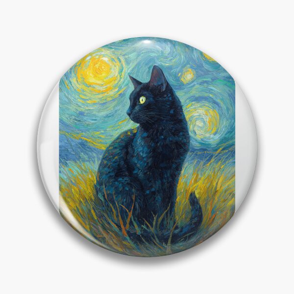 Item preview, Van Gogh's cat Starry night designed and sold by MendaciousMina.