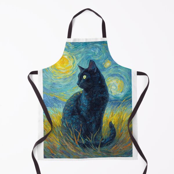 Item preview, Van Gogh's cat Starry night designed and sold by MendaciousMina.