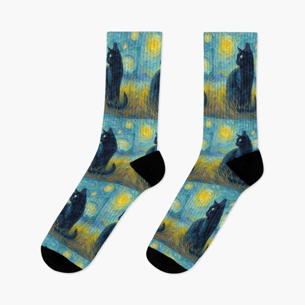 Item preview, Van Gogh's cat Starry night designed and sold by MendaciousMina.