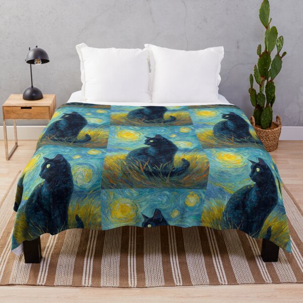 Item preview, Van Gogh's cat Starry night designed and sold by MendaciousMina.